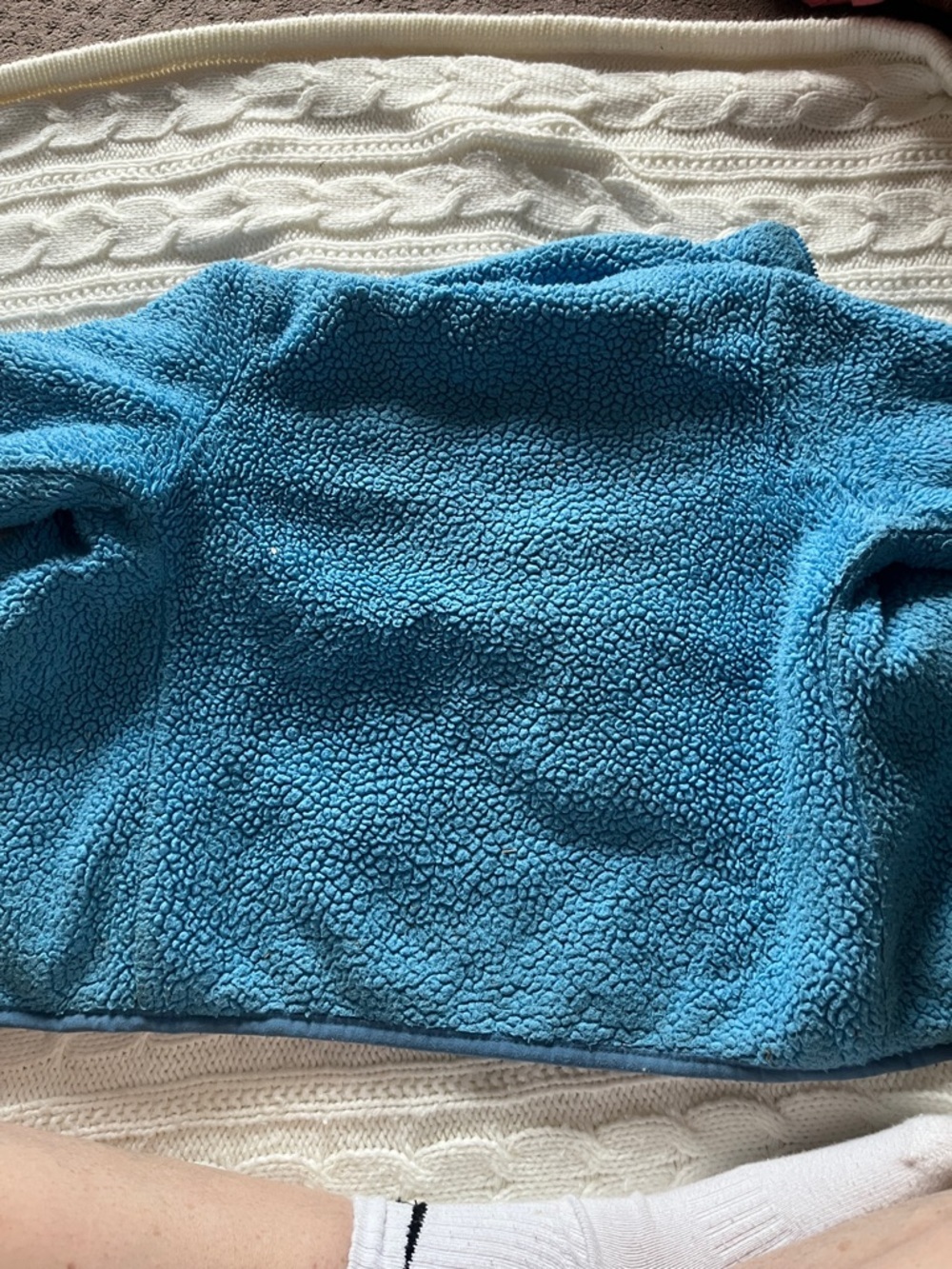 Kids L.L. Bean Bright Blue Sherpa Zip Jacket - Picture 5 of 5